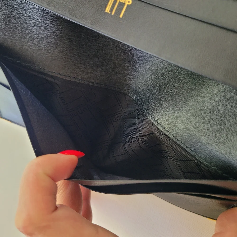 Dunhill Black Long Bifold Wallet